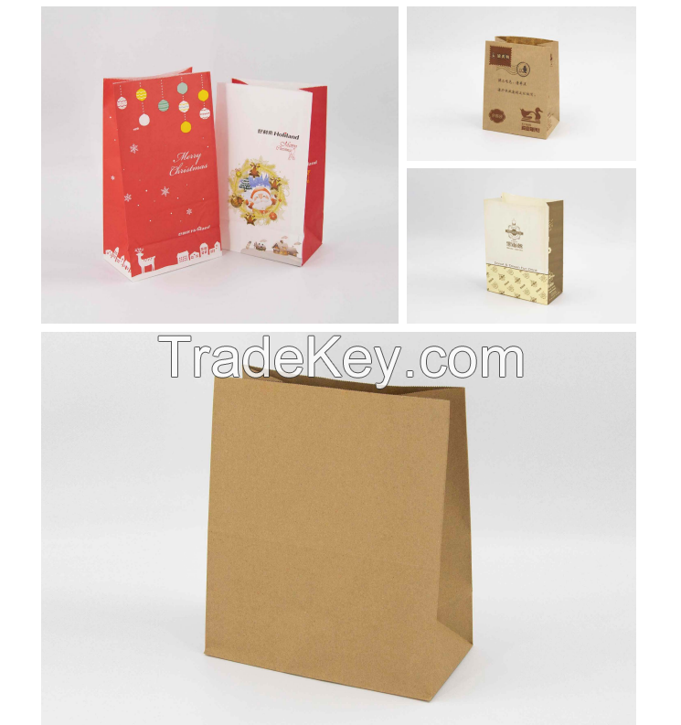 Custom paper bag shoping bag takeaway bag takeout bag customized kraft paper bag