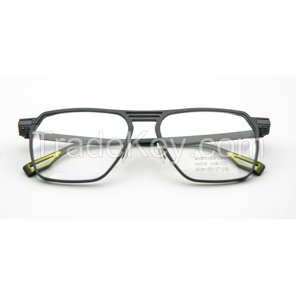 ALO34306-China factory fashion ultralight aluminum eyeglass frames , optical frame, business type