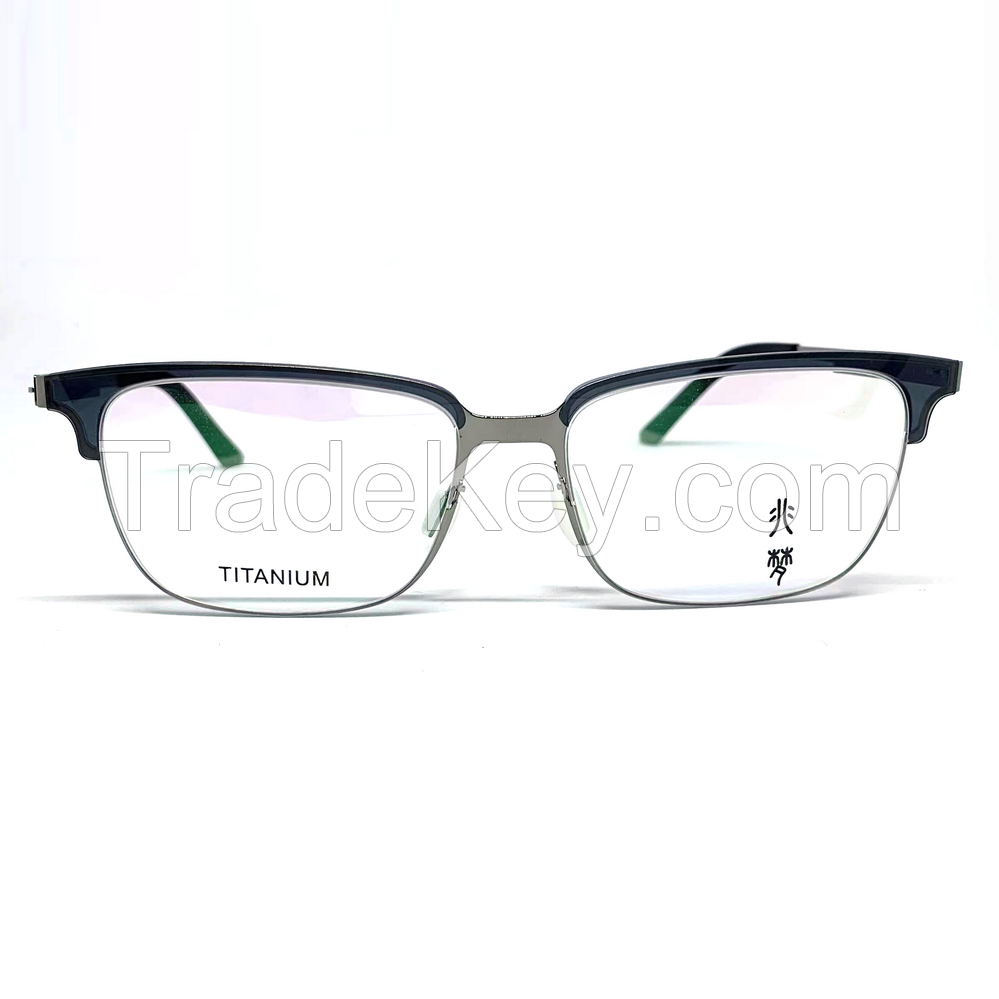 TIO34341 - High Quality Acetate + Pure Titanium Frames  , classic style  Eye Glasses For Men Women