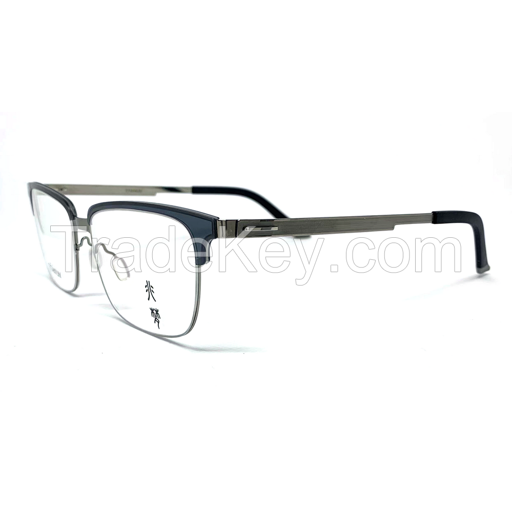 TIO34341 - High Quality Acetate + Pure Titanium Frames  , classic style  Eye Glasses For Men Women