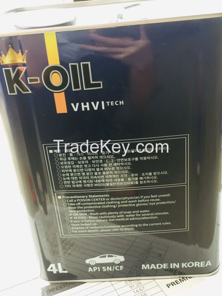 K-Oil A7 motorcycle oil SAE 10W40 API SN/CF outstanding performance engine oil cheap price for industrial use Korea