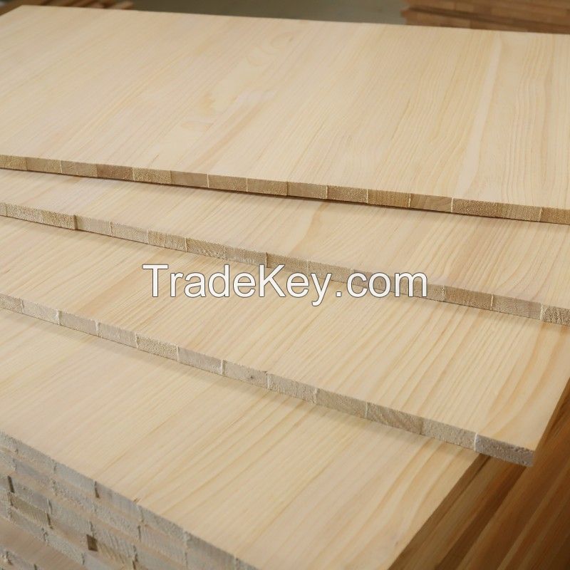 Pine ，poplar，paulownia, rubber wood edge glued panel