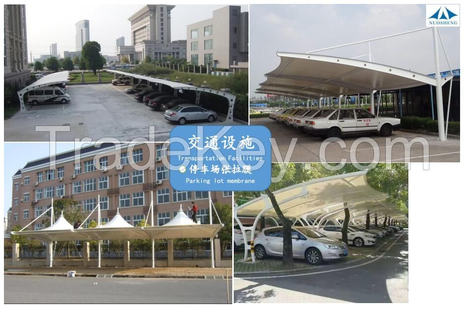 Membrane structure parking shed, Tensioned Membrane structure