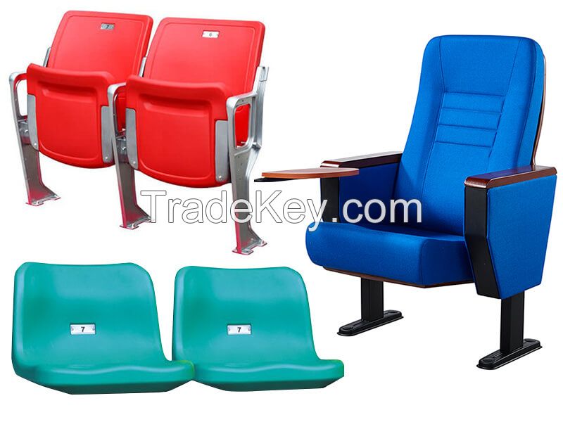 Wholesale stadium seats for sale red blue football basketball folding stadium seats