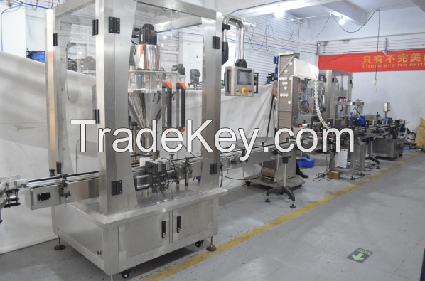 KEFAI Full Automatic Protein Powder Spice Bottle Jar Filling Capping Packing Machine Production Line For Filling Powder