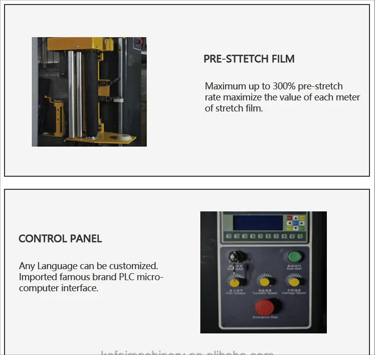 KEFAI high quality industrial tray stretch wrapping machine film shrink wrapping tray wrapping machine