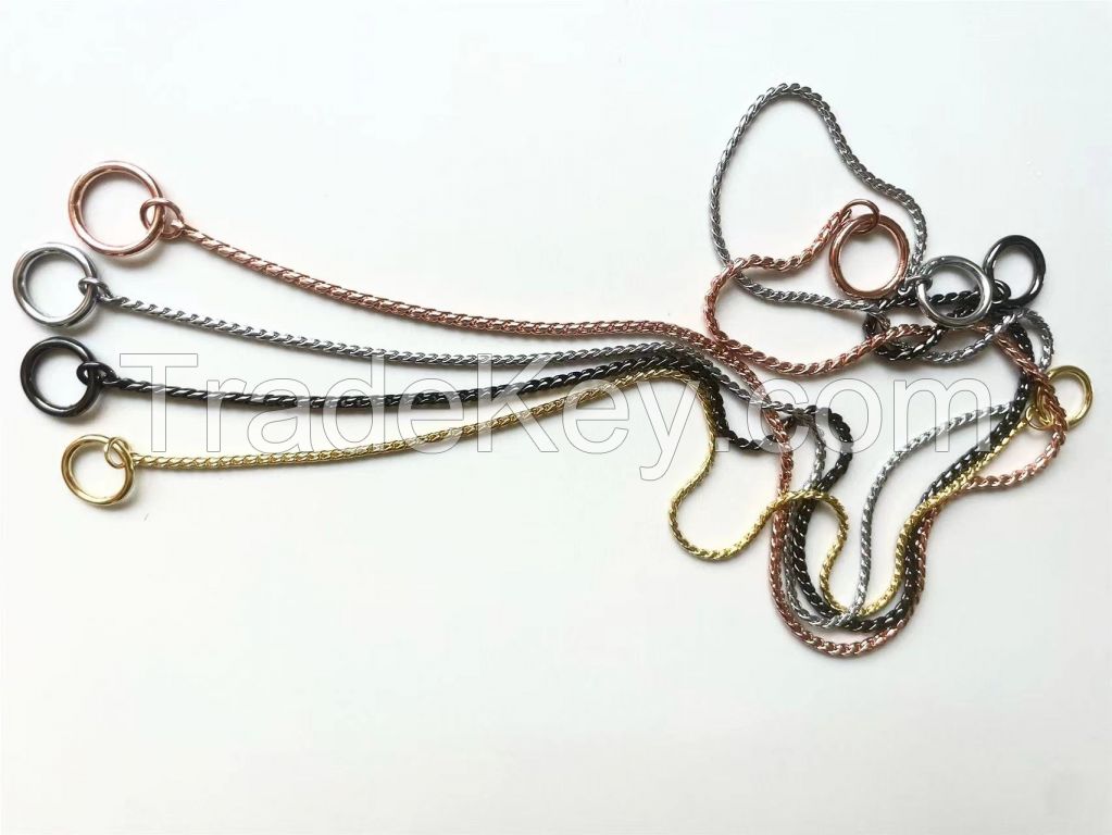 snake chain for dog, dog necklace, show collar for dog