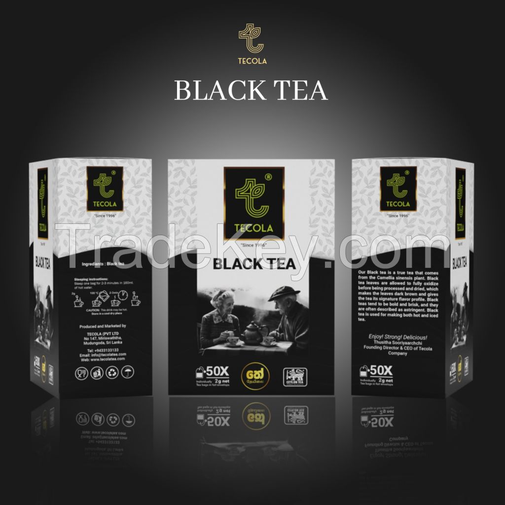 Tecola Black Tea - 50 Tea Bags - 100g