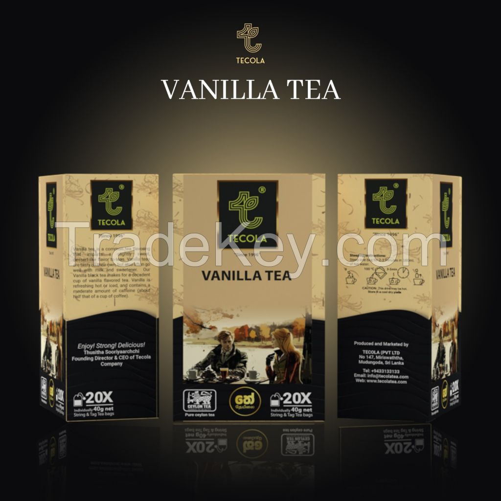 Tecola Vanilla Tea - 20 Tea Bags - 40g