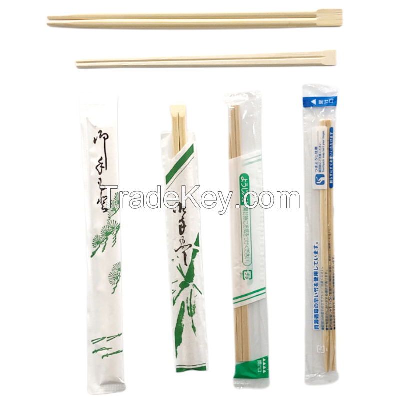 Eco-frindly Natural Bamboo Chopsticks Sushi Stick With Paper Package