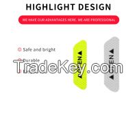 3M diamond-level safety warning stickers night anti-collision anti-collision luminous scratch stickers strong reflective door warning stickers reflective stickers fluorescent yellow-green 4 pieces