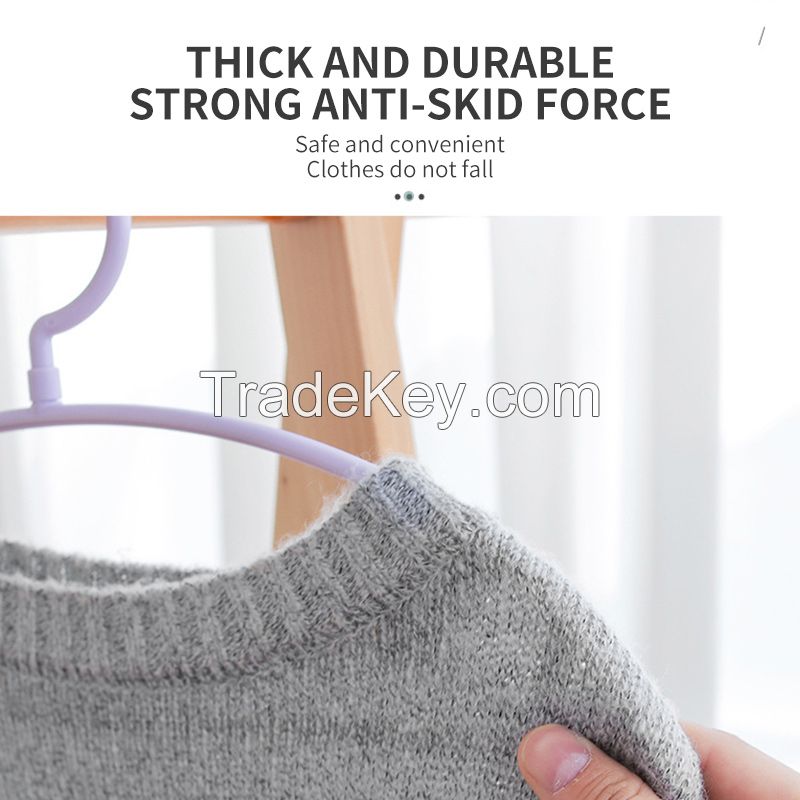 No trace clothes hanger drying clothes support household hanging clothes wide shoulder non-slip bold clothes drying dormitory plastic clothes hanger