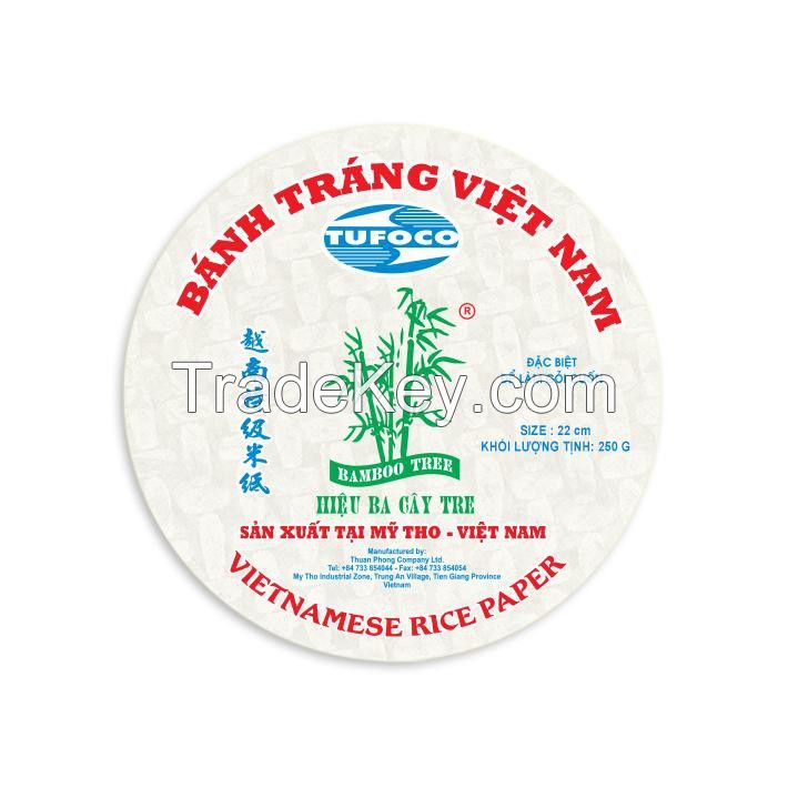 Rice paper for spring rolls or summer rolls made in Vietnam