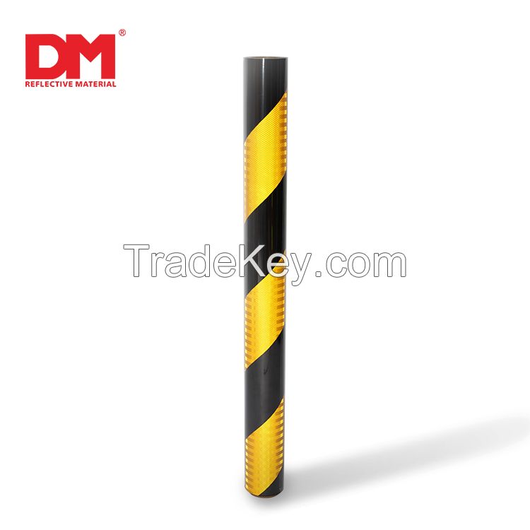 HIP Aluminum-Based Grade DM7660 PMMA with Micro Prismatic Structure Yellow-black Reflective Film