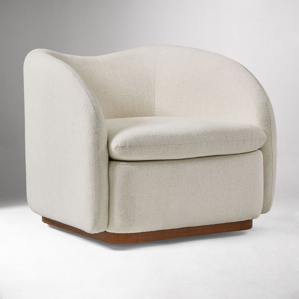 Yimi Fabric Kaufman Swivel Chair