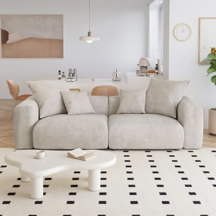 Yimi - Corduroy Sectional Sofa