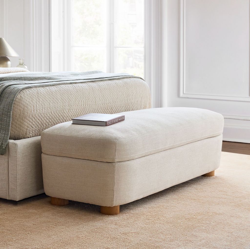 Yimi - Leroy Fabric Storage Bench