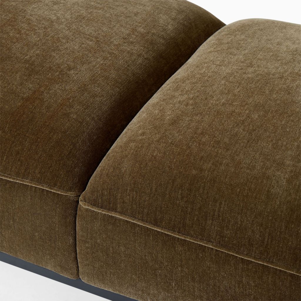 Yimi - Modern Design Fabric Penn Bench with Metal Frame