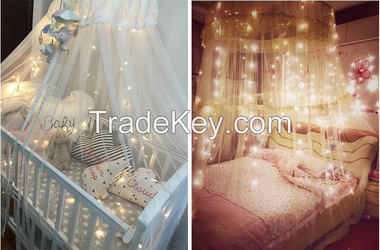 LED curtain light 3*3 meters 300 lights Curtain light remote control Christmas ice strip decorative lights Colorful lights string LED pentacle