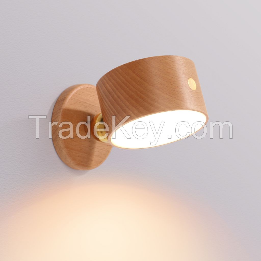 Wooden Night Light Bedside Acrylic LED Warm Light Side Table Ambient Light USB5V Power supply Low Voltage DIY Base