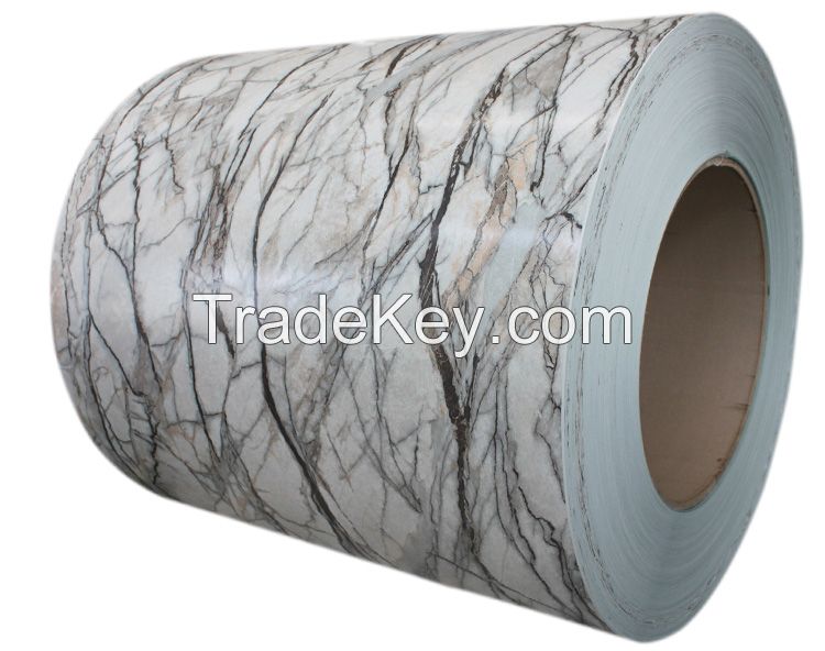 ppgi marble galvanized steel coil corrugated steel brick/marble grain steel ppgi