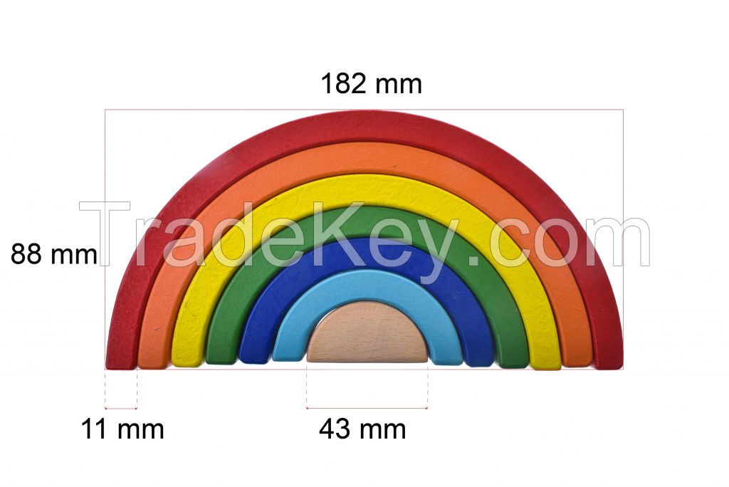 rainbow wooden toys