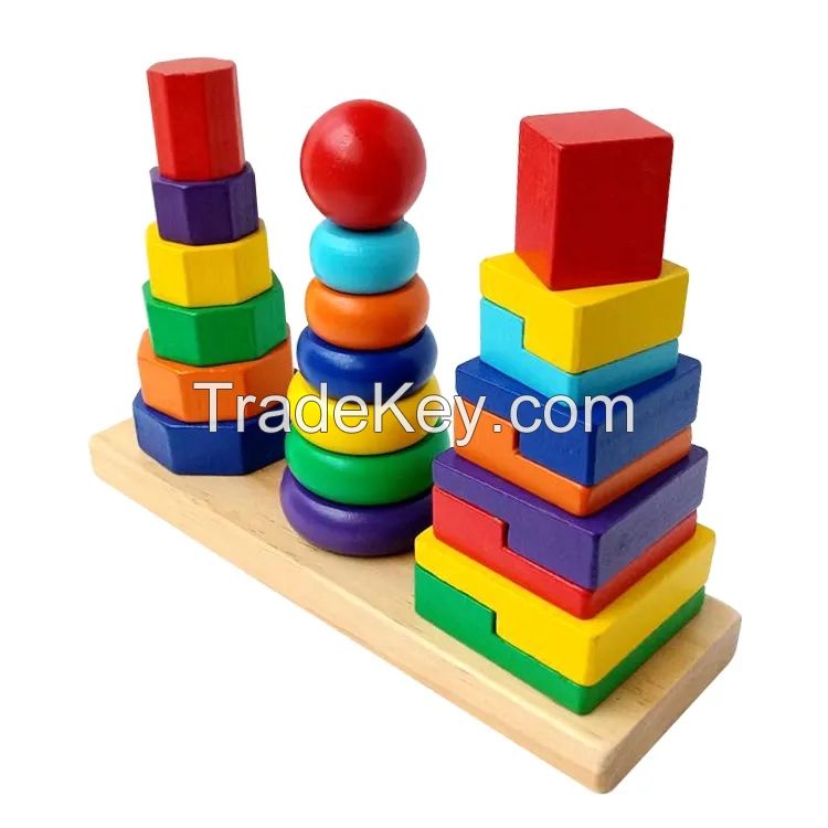 Three-column Superposition Geometric Teaching Aids Intelligence Board Geometric Sorting Boards For Kids Early Educational