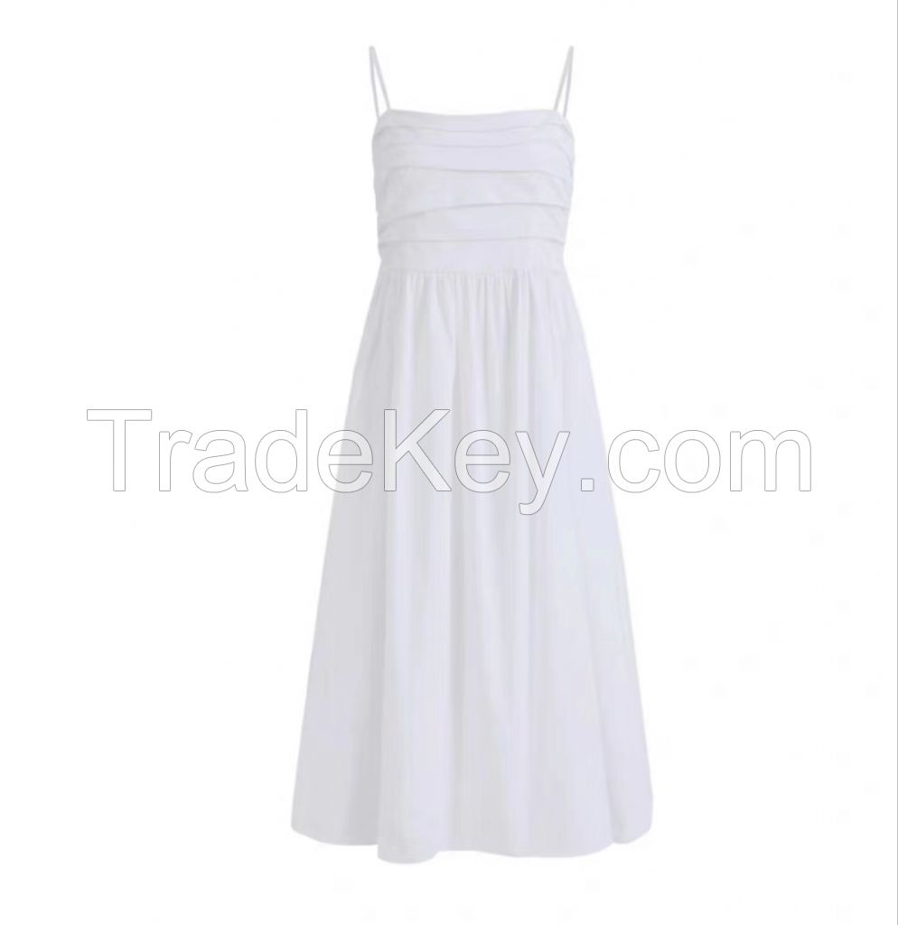 White strapless dress