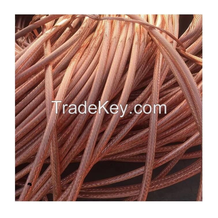 99.99% 99.97% Bare Bright Copper Wire Mill-berry Copper Cable Scrap From Factory