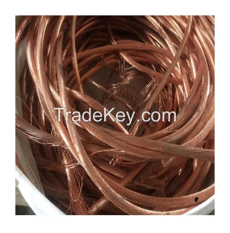 99.99% 99.97% Bare Bright Copper Wire Mill-berry Copper Cable Scrap From Factory