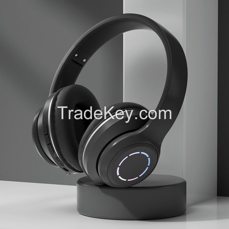 Gradual change in color Bluetooth headset Headset for mobile phone wireless gaming gift headset Foldable headphones