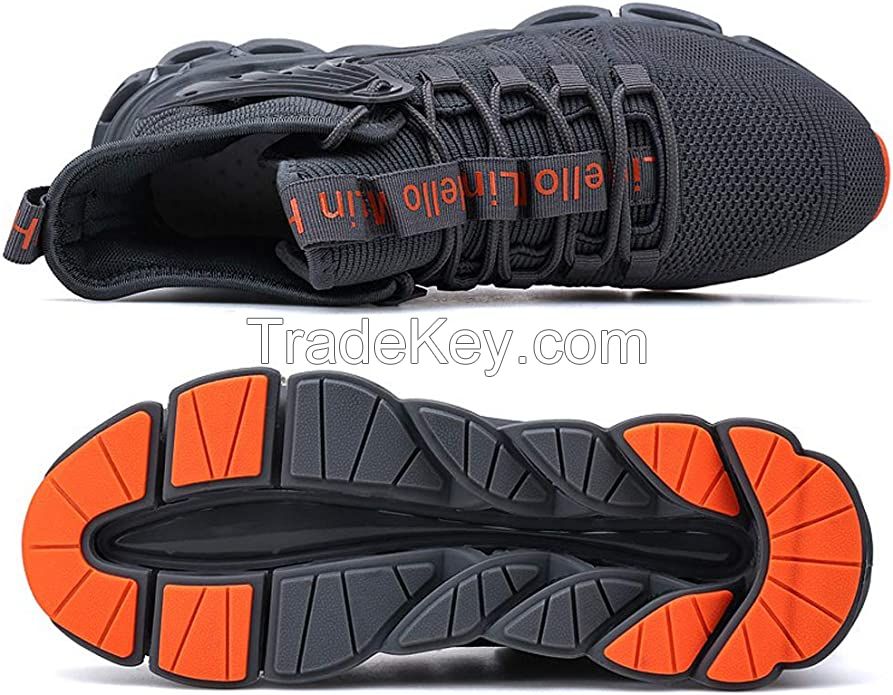 Hello MrLin Men&#039;s Running Shoes Non Slip Athletic Tennis Walking Blade Type Sneakers Hip Hop