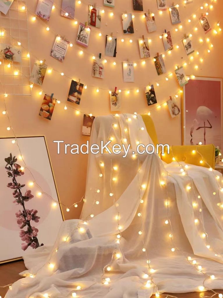 Candy Bedside hanging wire lamp balcony corridor small chandelier ins girls room nightlight bar atmosphere decorative lights.