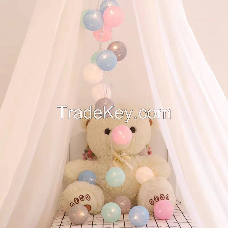 Candy Cotton ball lights string LED lights flashing lights string lights bedroom lighting online celebrity birthday romantic room layout lights.