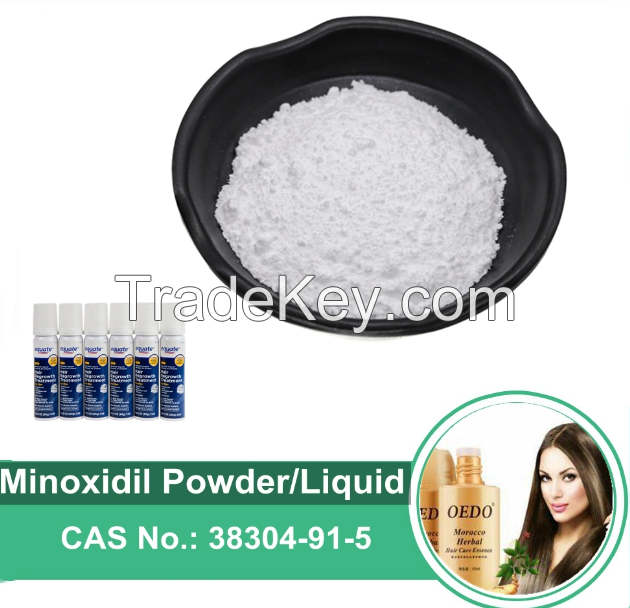 Antihypertensive Vasodilator Powder Minoxidil for Hair Regrowth CAS: 38304-91-5