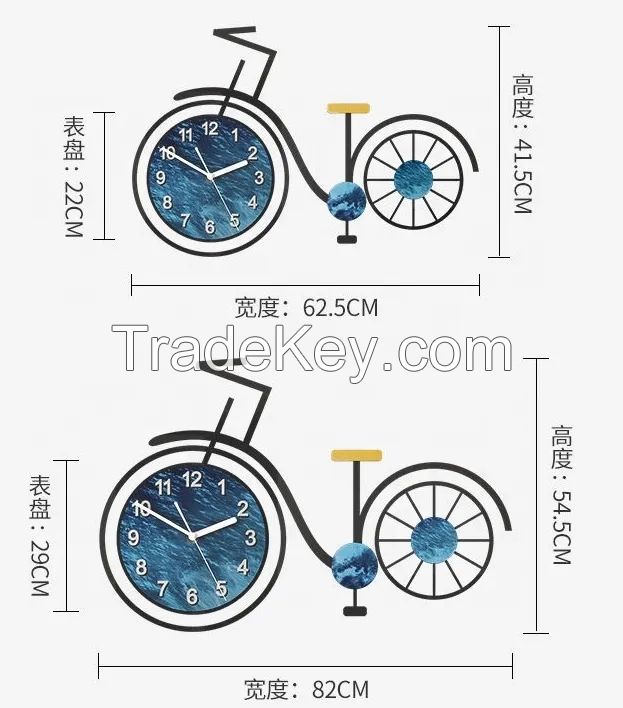 Wall Clock Bicycle Wall Decor Living Room Home Decoration