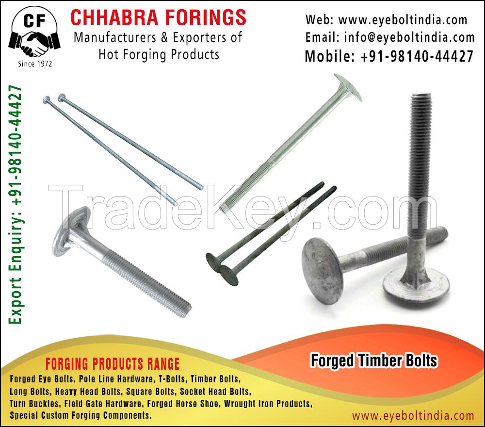 Timber Bolts manufacturers, Suppliers, Distributors, Stockist and exporters in India