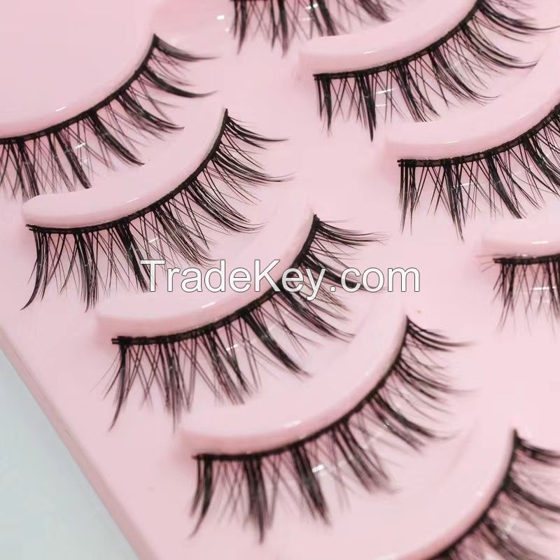 Comic Eye cos Little Devil False Eyelashes Fairy Hair female natural simulation thick curling hard stem double eyelid 009