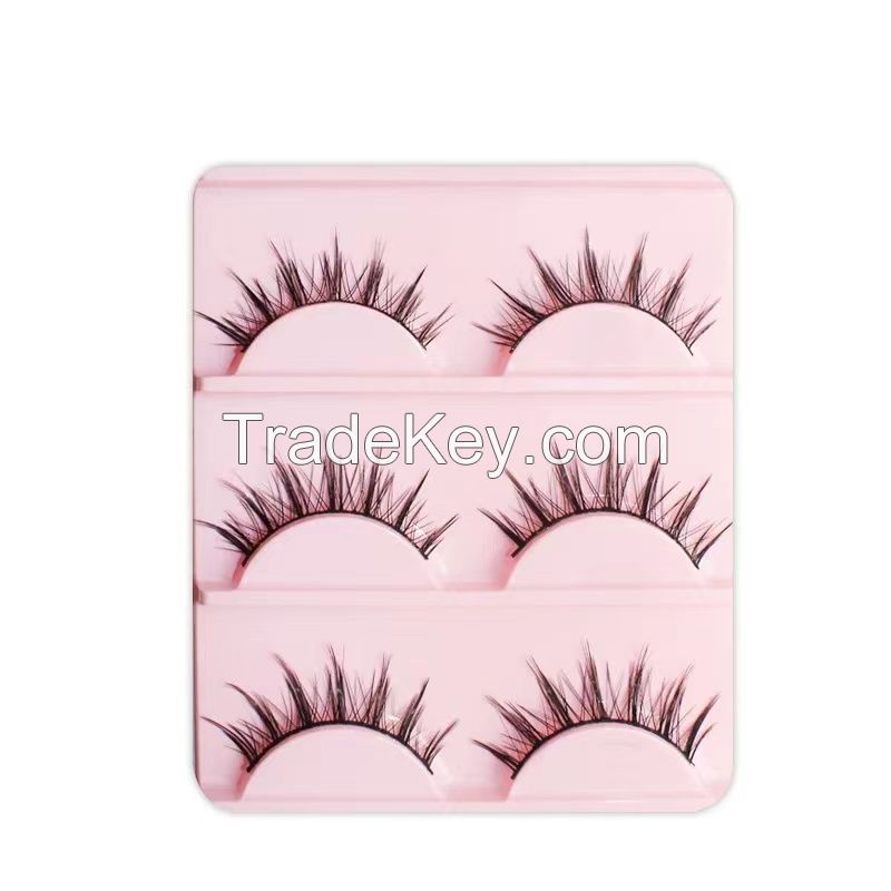 Comic Eye cos Little Devil False Eyelashes Fairy Hair female natural simulation thick curling hard stem double eyelid 009