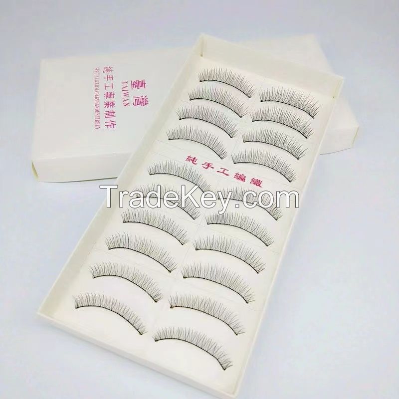 Taiwan False Eyelashes 215 216 217 218 219 Natural slim long cotton thread terrier eyelashes daily without makeup