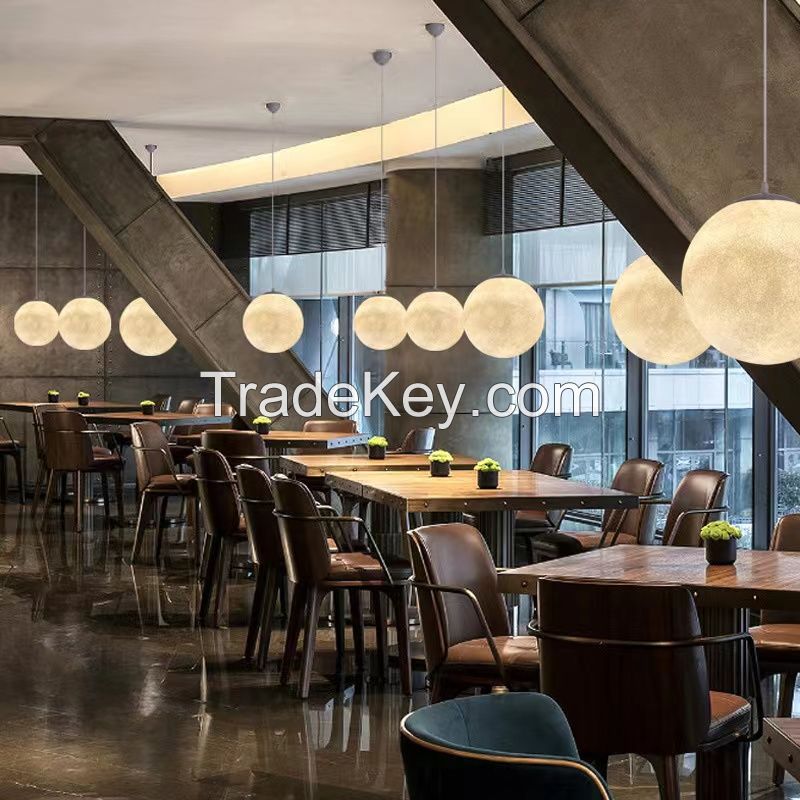 Shop creative bar spherical moon chandelier
