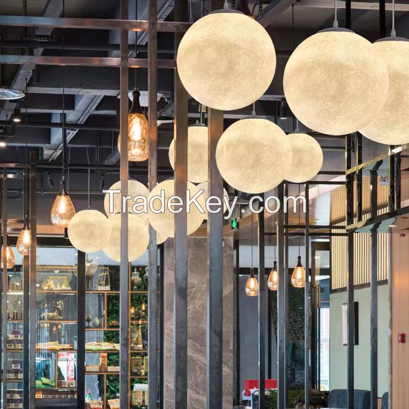 Shop creative bar spherical moon chandelier