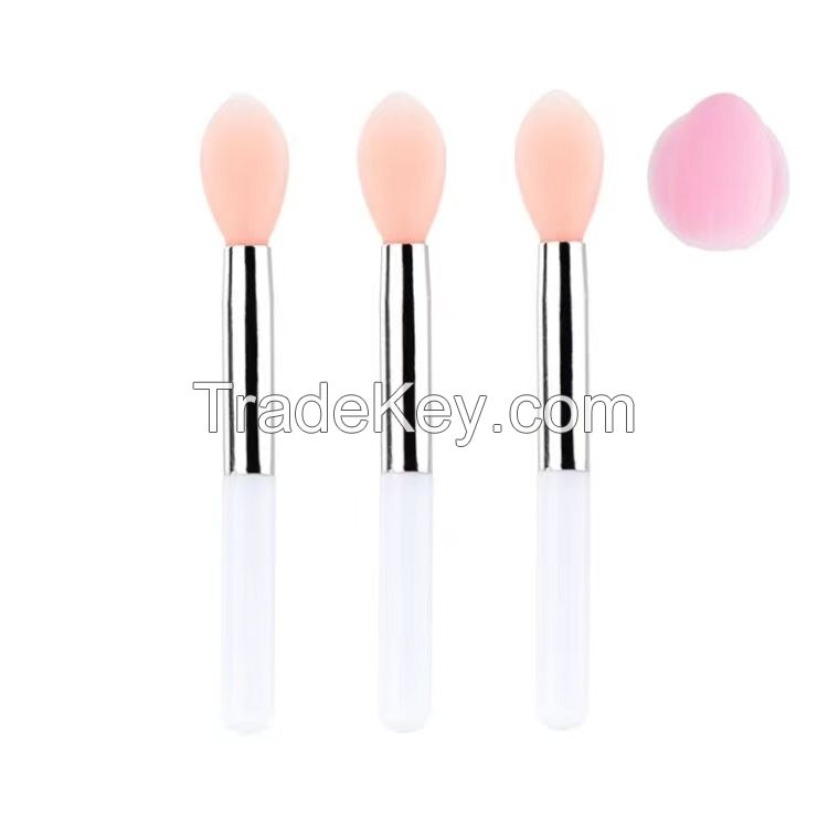 JYSCSilicone Lip Brush with Lid dust lip film brush lipstick brush Lipstick brush Glitter eyeshadow brush portable multifunctional brush