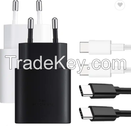 Super Fast Charging 25W USB Type C PD Fast Quick Charger with type c to type c cable for Samsung Galaxy Note 10