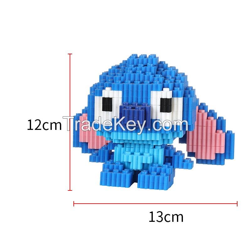 Children's Gift HOT 2022 Cartoon Stitch Compatible with Legoed DIY Assembling Particles Kids Toys Micro Building Blocks