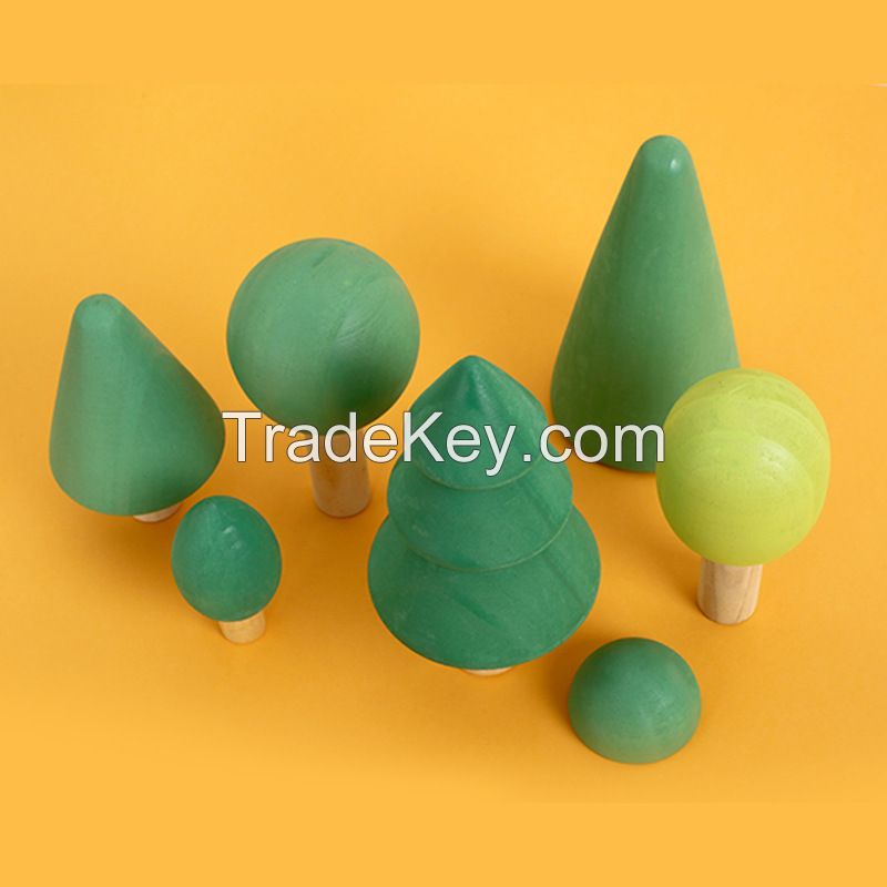 Factory direct sale kids toys wooden trees forest education toys games wholesale boys girls montessori toys cheap customization