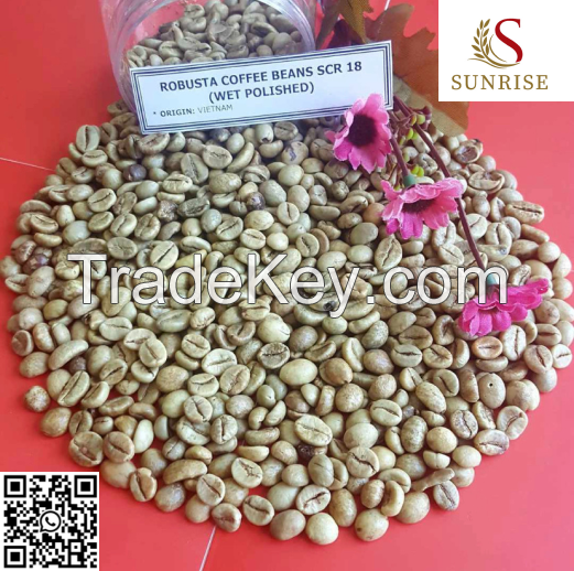 Robusta green coffee beans