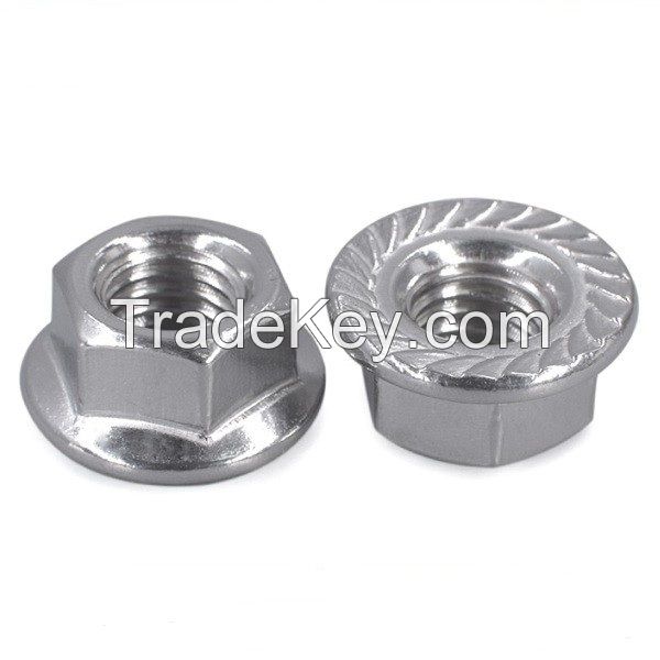 SS304 SS316 DIN6923 Stainless Steel Flange Nuts