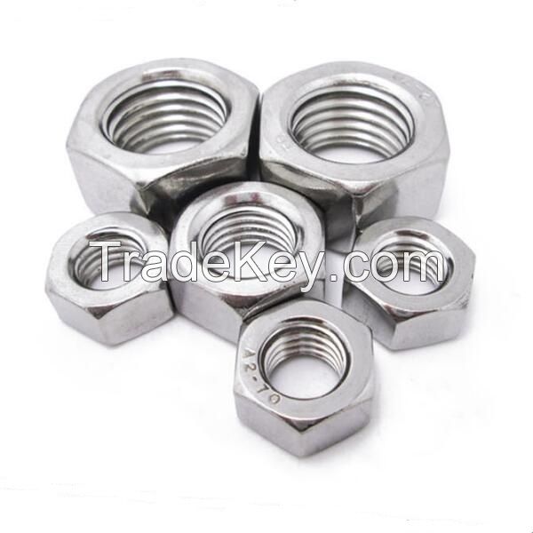 B8 B8M SS304 A2-70 SS316 A4-70 Hex nuts