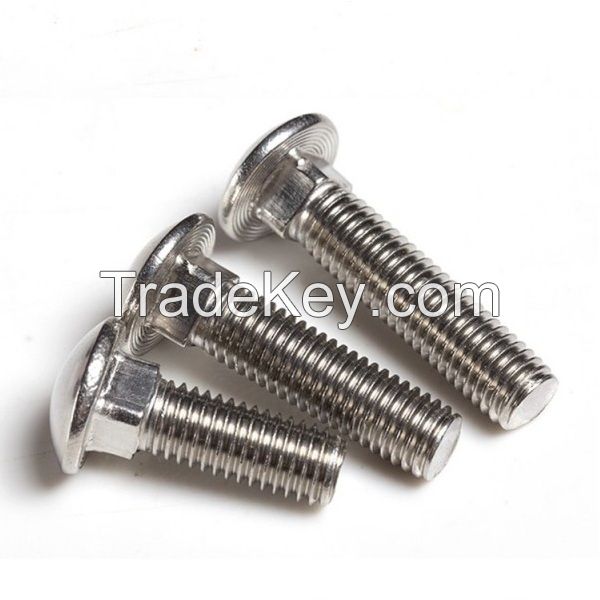 SS304 A2-70 ANSI/ASME B18.5 Round Head Square Neck Bolts